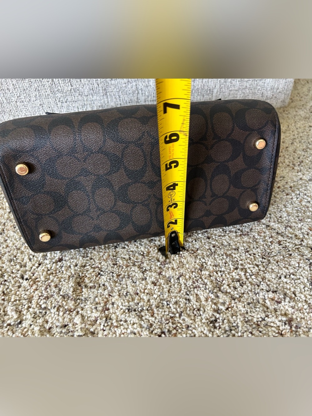 Inspired Canvas Satchel with Wallet & wristlet - Brown & Black - Picture 11 of 12
